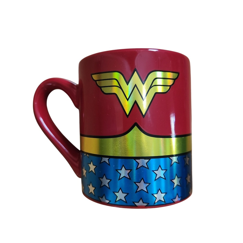 Wonder Woman Mug DC Comics‎ Coffee Cup Collectible 2015 Metallic Gold New